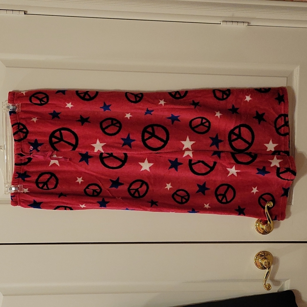 Like New Free Play Warm and Fuzzy Peace and Stars Pajama Pants